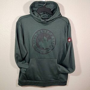 Canada Weather Gear Olive Fleece Hoodie -L